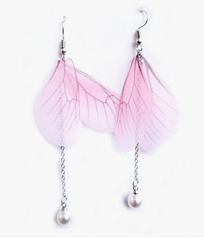 McAllistter – Pink Butterfly Wing Dangle Earring.