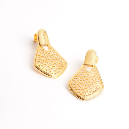 McAllistter – 18k Gold Plated Designer Drop Earrings.