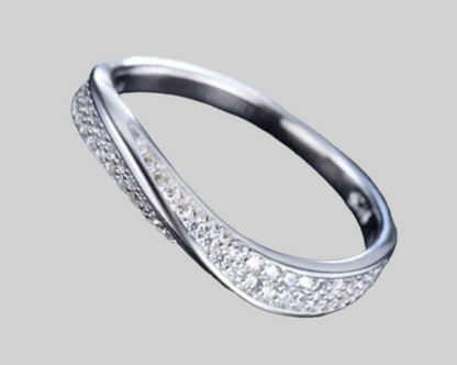 McAllistter – 925 Sterling Silver White Diamond Ring for Women Girl