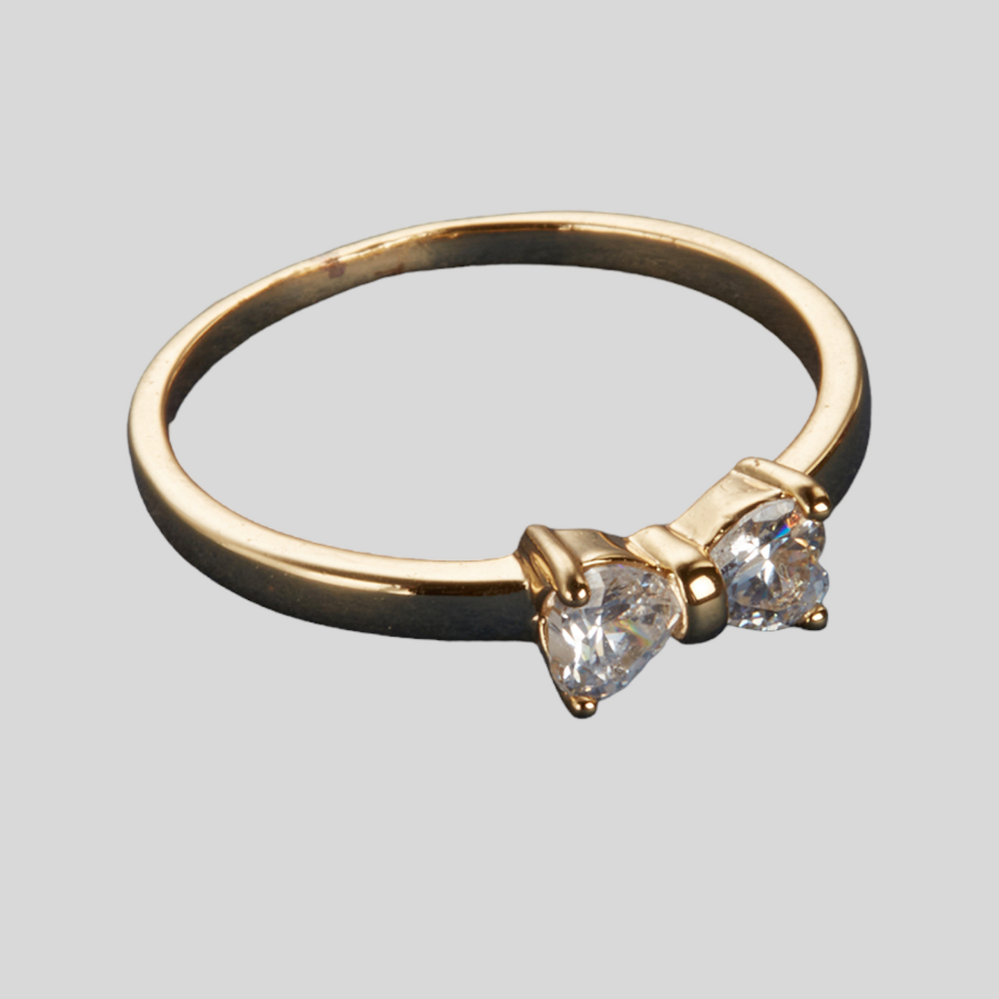 McAllistter – 18K Gold-Polished Bowtie American Diamond Ring.