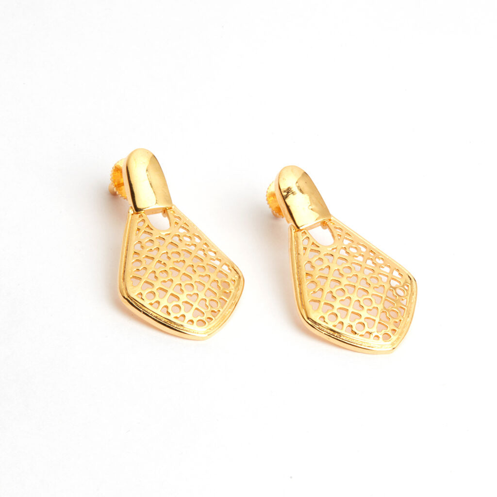 McAllistter – 18k Gold Plated Designer Drop Earrings.