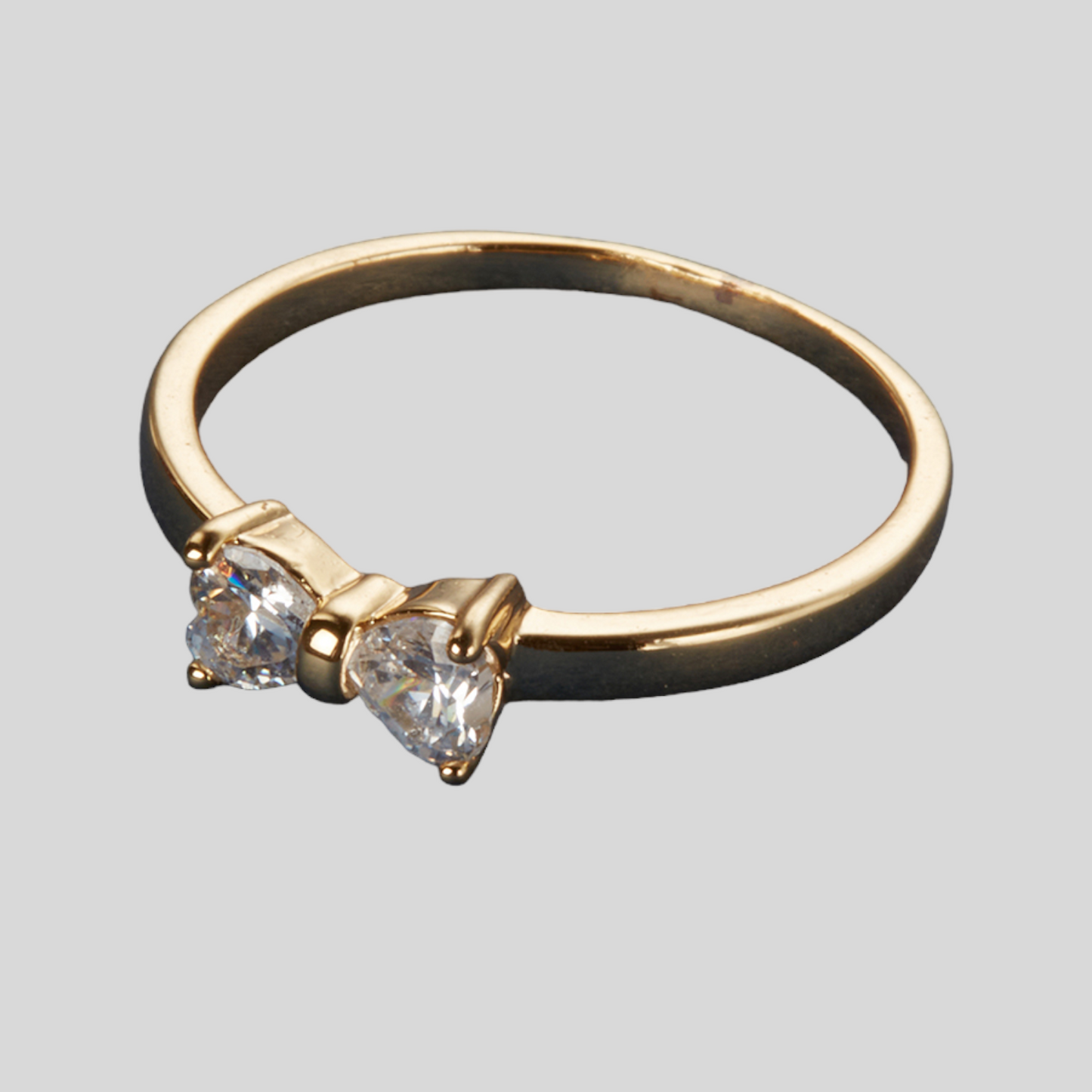 McAllistter – 18K Gold-Polished Bowtie American Diamond Ring.