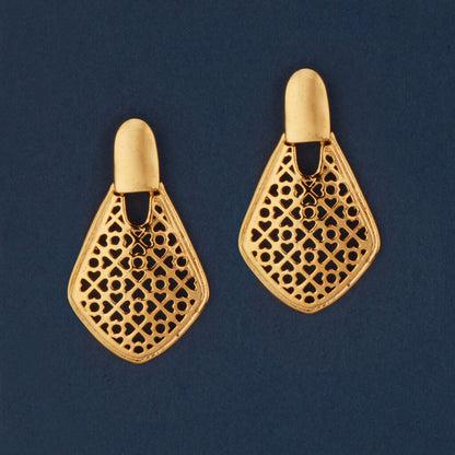 McAllistter – 18k Gold Plated Designer Drop Earrings.