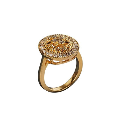 McAllistter – 18 K Gold-Polished White American Diamond Ring