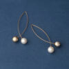 McAllistter – 18K Gold-Polished Pearl and Ball Dangle Earrings.