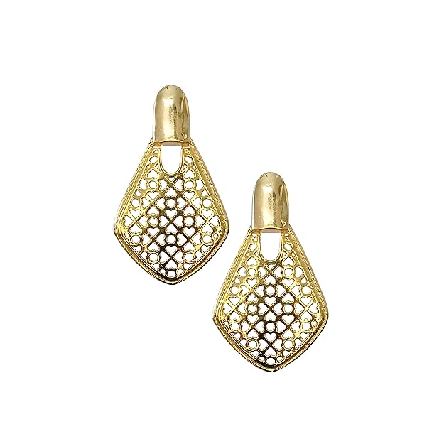 McAllistter – 18k Gold Plated Designer Drop Earrings.