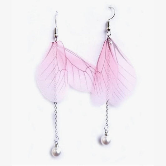 McAllistter – Pink Butterfly Wing Dangle Earring.