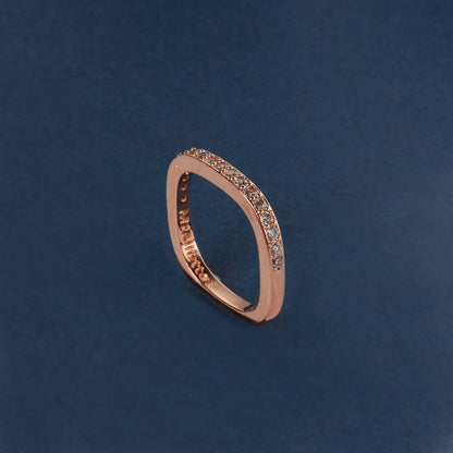 McAllistter – Rose Gold Polished diamond Square Ring