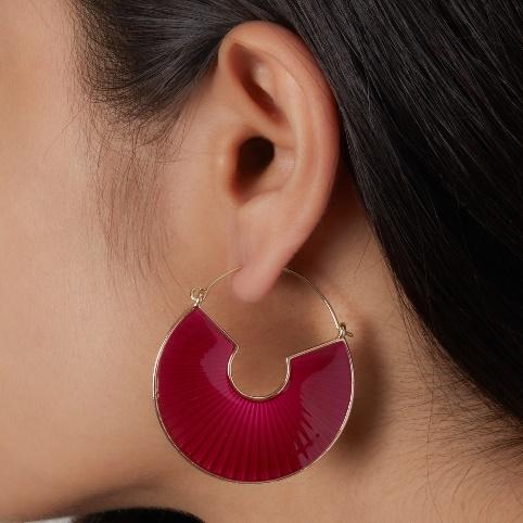 McAllistter –  Pink Enamel Dangle Earring