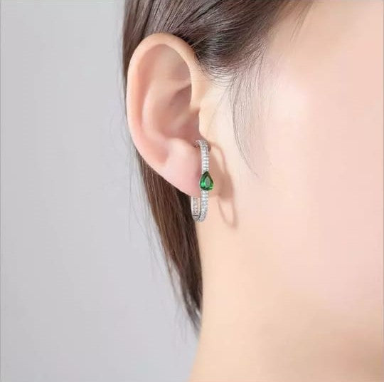 McAllistter – 925 Silver Designer Earrings with Emerald