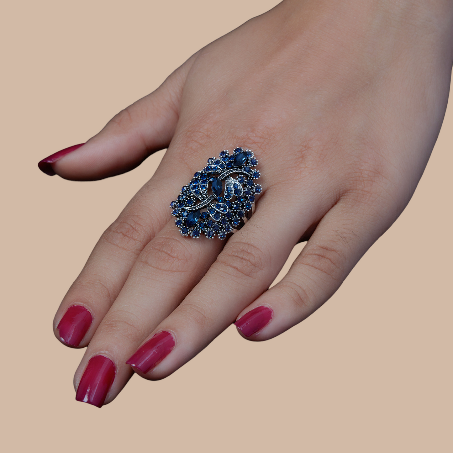 McAllistter – Blue Butterfly American Diamond Ring