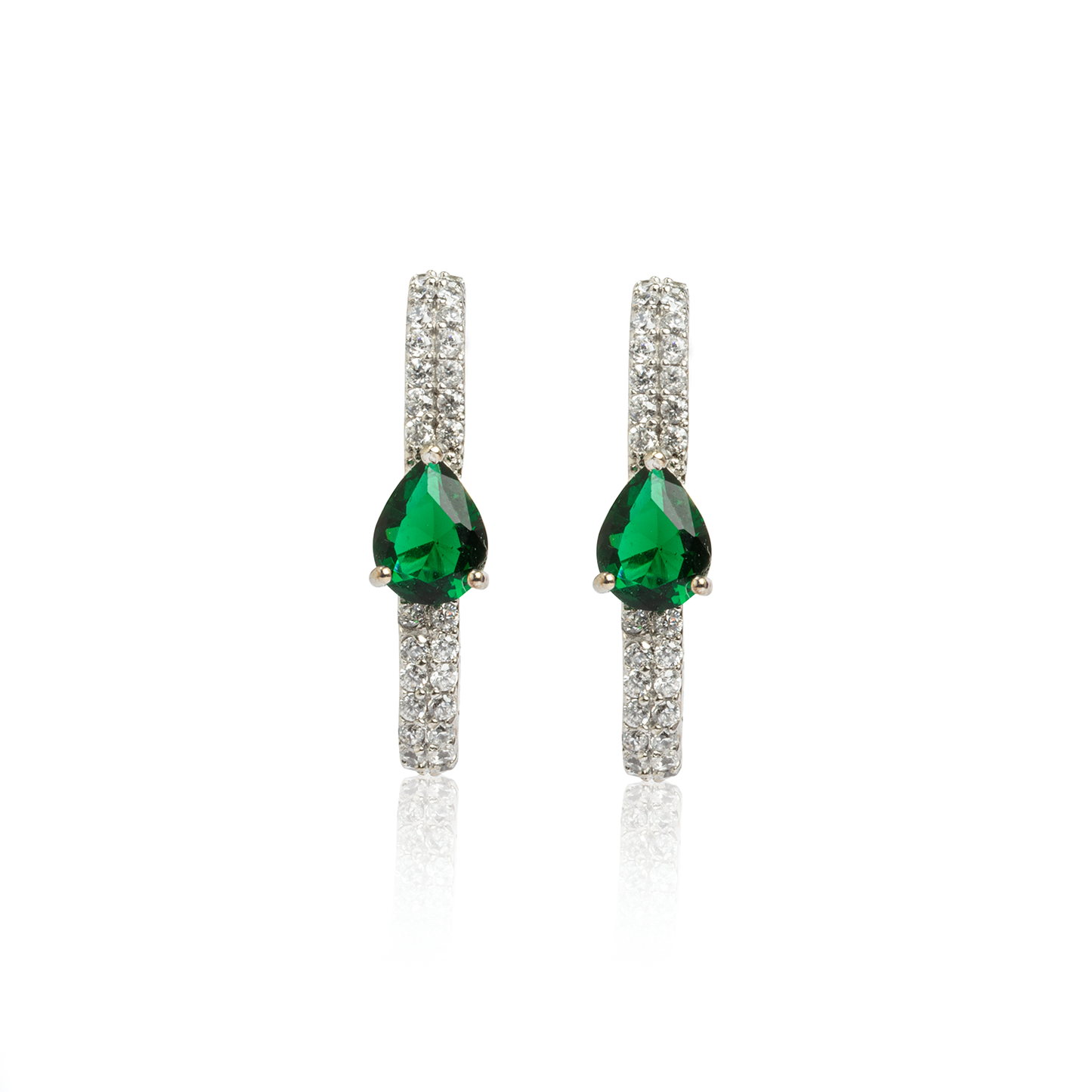 McAllistter – 925 Silver Designer Earrings with Emerald