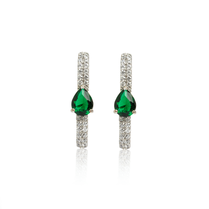 McAllistter – 925 Silver Designer Earrings with Emerald