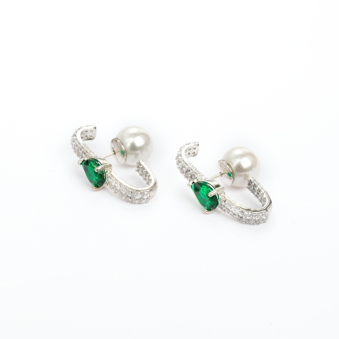 McAllistter – 925 Silver Designer Earrings with Emerald