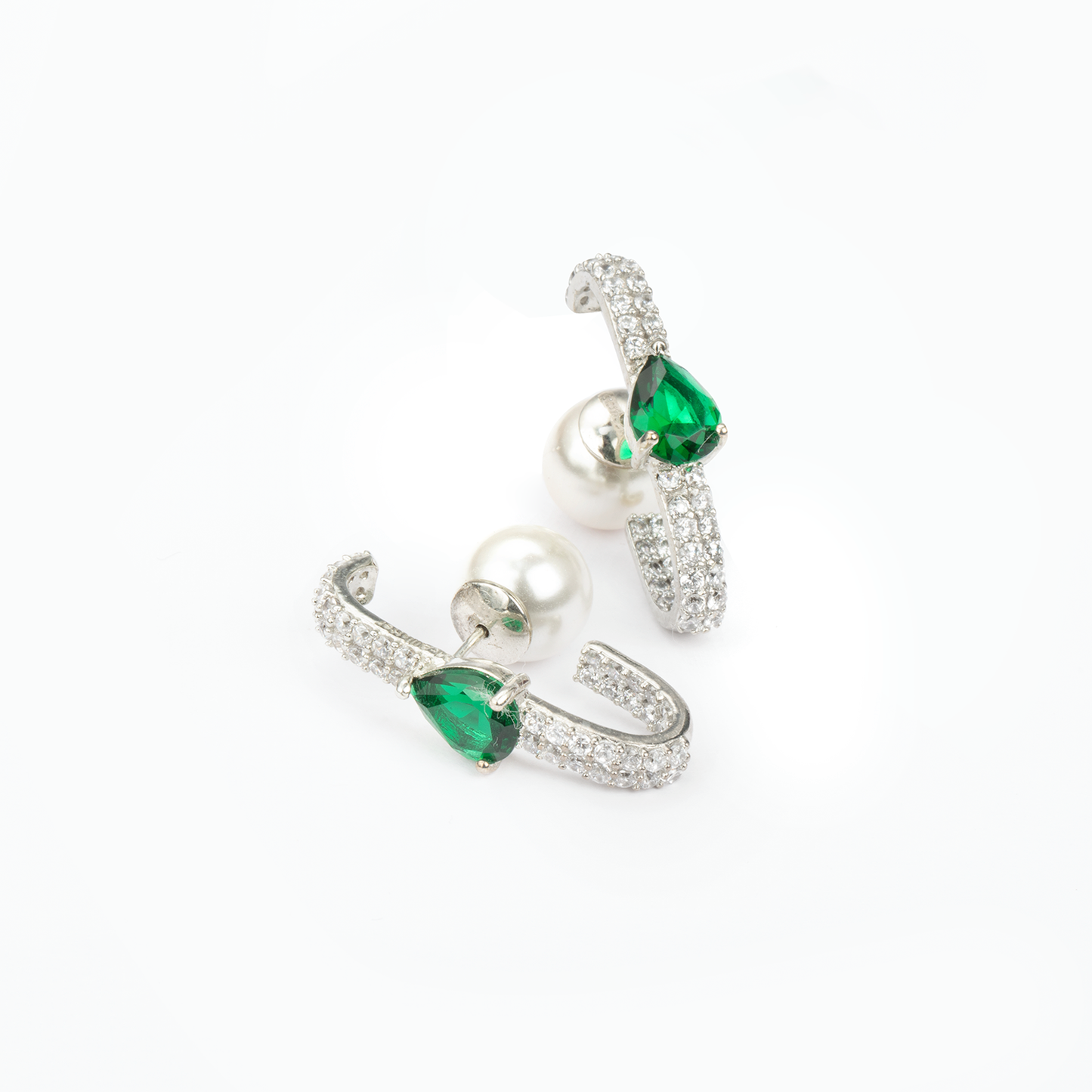 McAllistter – 925 Silver Designer Earrings with Emerald