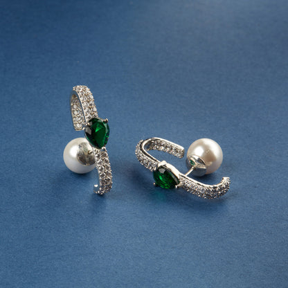 McAllistter – 925 Silver Designer Earrings with Emerald