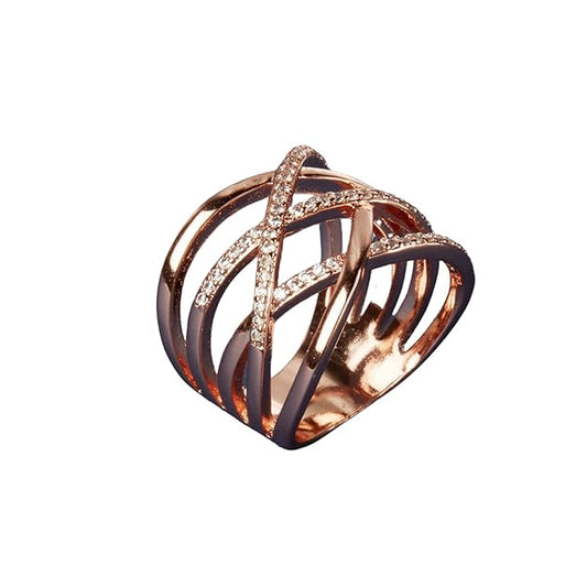 McAllistter – Rose Gold Zig Zag Cocktail Ring