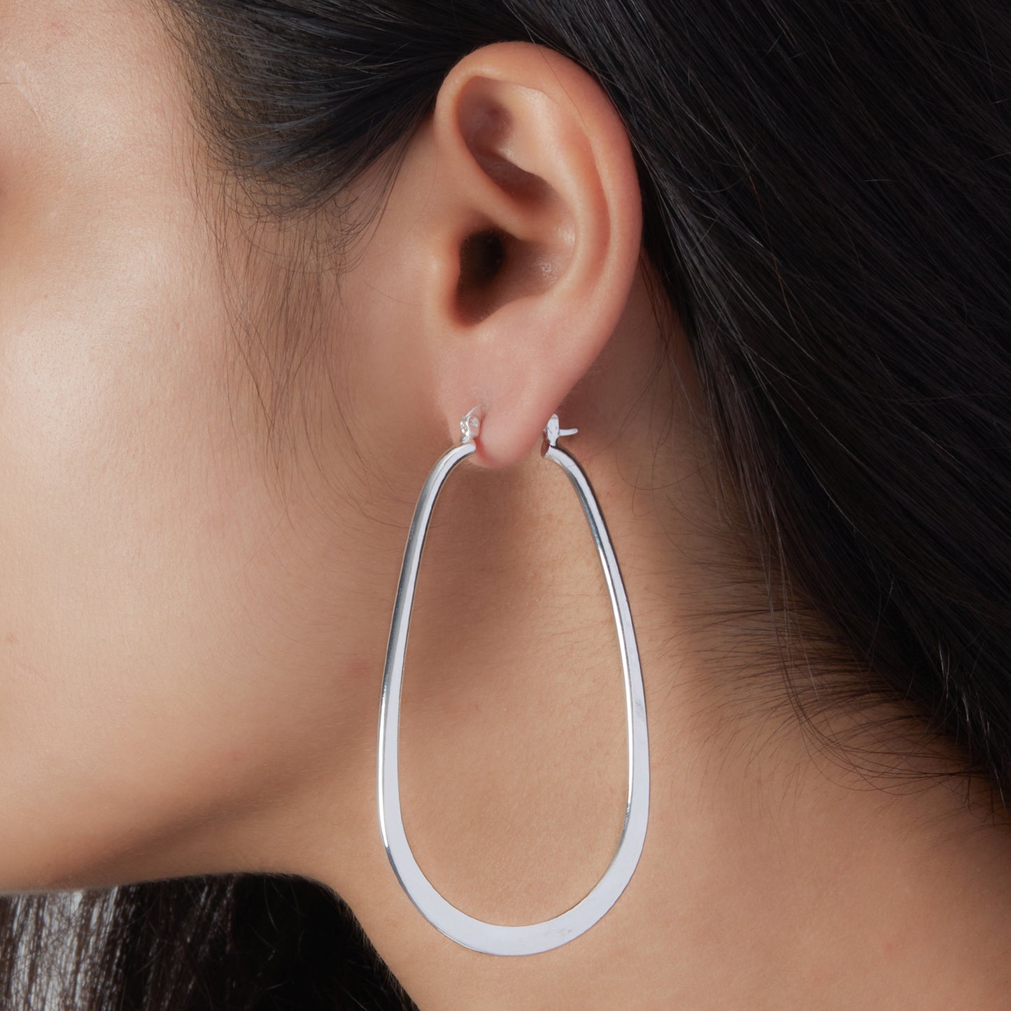 McAllistter – 925 Sterling Silver U-Shaped Hoop Earring