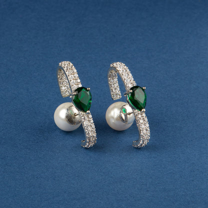 McAllistter – 925 Silver Designer Earrings with Emerald